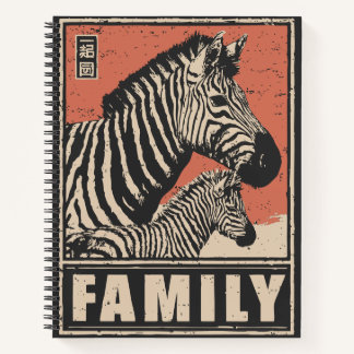 Zebra en veulen – Bold Safari Family Connection Notitieboek