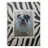 Zebra Engelse bulldog notebook Notitieboek (Voorkant)