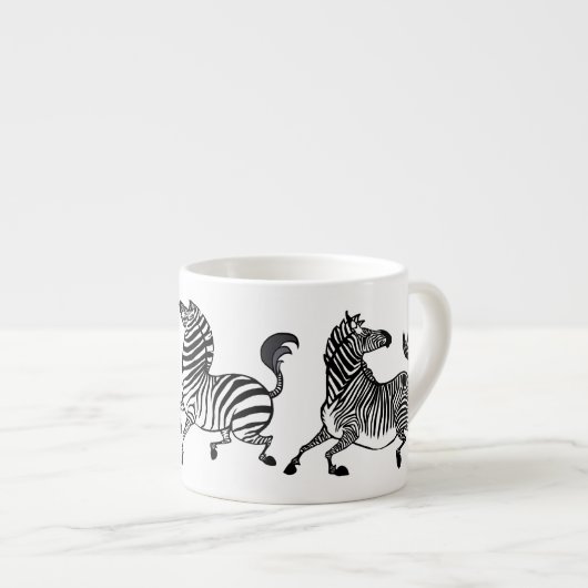 Zebra Espresso Cup Kop (Voorkant rechts)