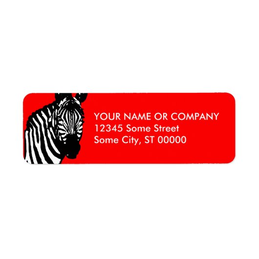 zebra. etiket (Voorkant)
