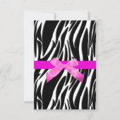 Zebra Event Invitation Pink Kaart (Voorkant)
