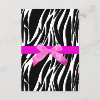 Zebra Event Invitation Pink Kaart