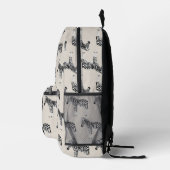 Zebra Exotisch Dierenpatroon Beige Bedrukte Rugzak (Rechts)
