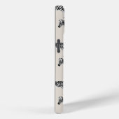 Zebra Exotisch dierpatroon beige monogram Case-Mate iPhone Case (Achterkant / Rechts)