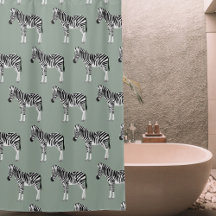 Zebra Exotisch dierpatroon Sage Groen