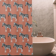 Zebra Exotisch dierpatroon Terracotta