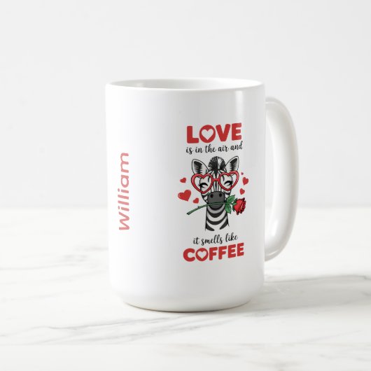 Zebra Express Your Love Mug Koffiemok (Voorkant rechts)