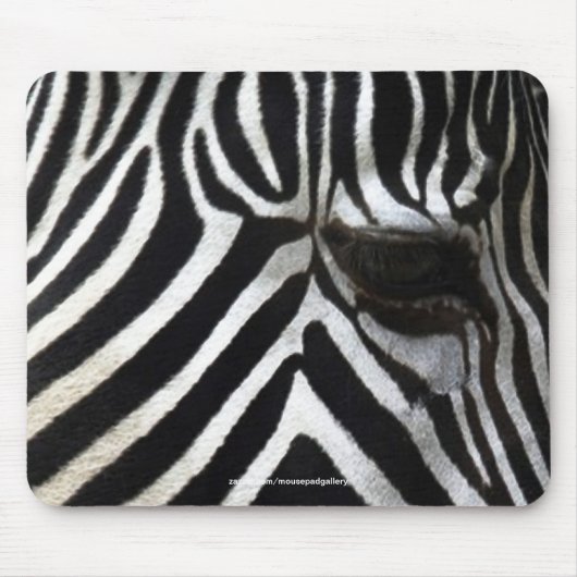 Zebra Eye African Horse Wildlife Mousepad Muismat (Voorkant)