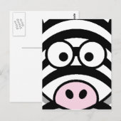 Zebra Face Briefkaart (Voorkant / Achterkant)