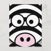 Zebra Face Briefkaart (Voorkant)