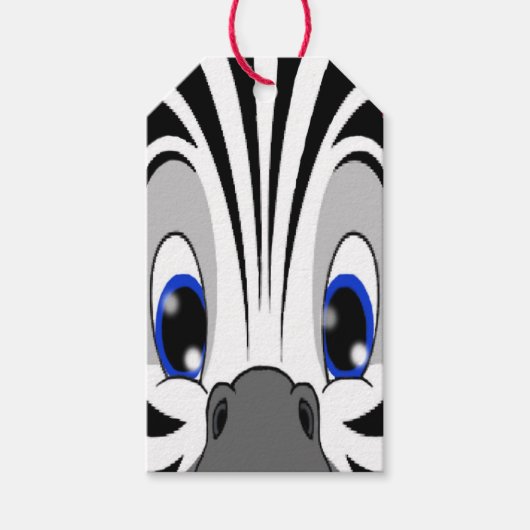 Zebra Face Cadeaulabel (Voorkant)