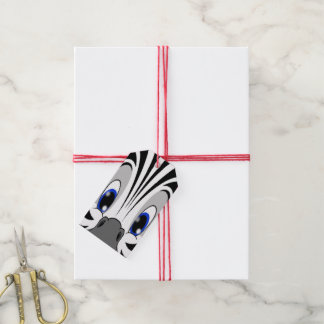 Zebra Face Cadeaulabel