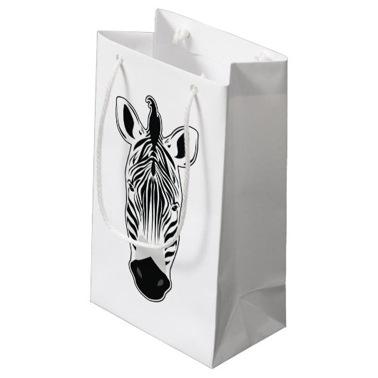 Zebra Face Klein Cadeauzakje (Achterkant Gekanteld)