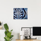 Zebra Face Wildlife Art Print (Thuiskantoor)