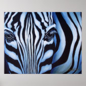 Zebra Face Wildlife Art Print (Voorkant)