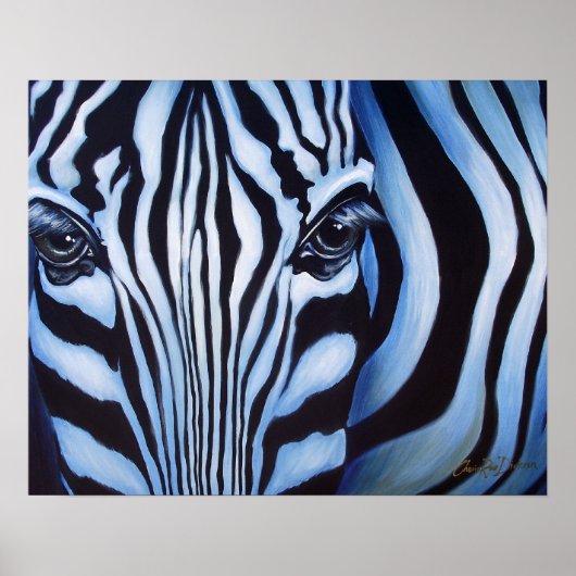 Zebra Face Wildlife Art Print (Voorkant)