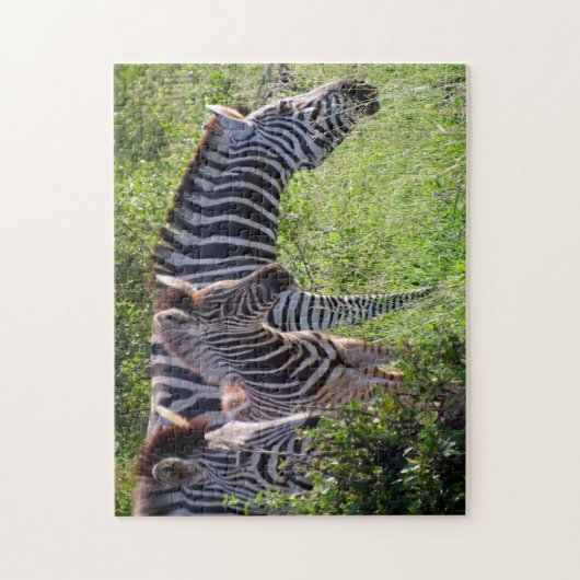 zebra familie legpuzzel (Verticaal)