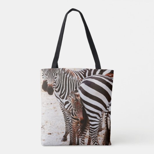 ZEBRA FAMILIE TOTE BAG (Achterkant)