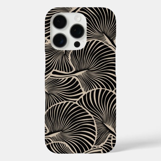 Zebra Fan Palm Hawaiian Tropical Black Case-Mate iPhone Case (Achterkant)