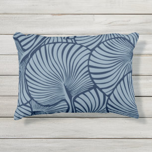 Zebra Fan Palm Hawaiian Tropical Blue Buitenkussen