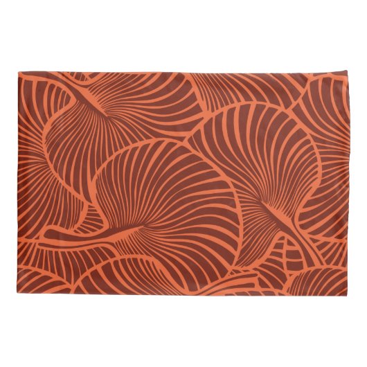 Zebra Fan Palm Hawaiian Tropisch Sinaasappel Omkee Kussensloop (Achterkant)