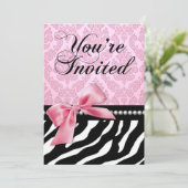 Zebra Fascination 40ste verparty Kaart (Staand voorkant)