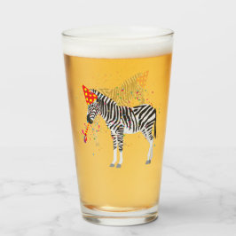 Zebra Feest - Dieren die een Feestje Hebben Glas