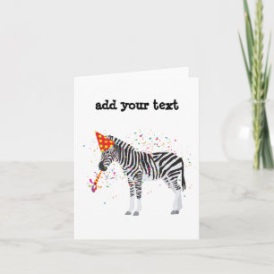 Zebra Feest - Dieren die een Feestje Hebben Kaart