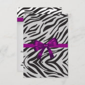 Zebra Feest Uitnodiging vrijgezellenfeest dames (Voorkant / Achterkant)