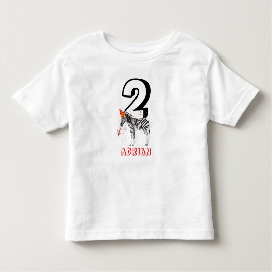 Zebra Feesten - Dieren Verjaardagsfeestje Kinderen Kinder Shirts (Voorkant)