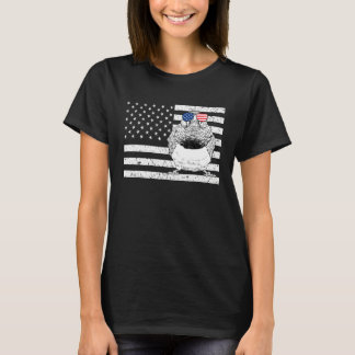 Zebra Finch 4th of July Bird Watching US American  T-shirt