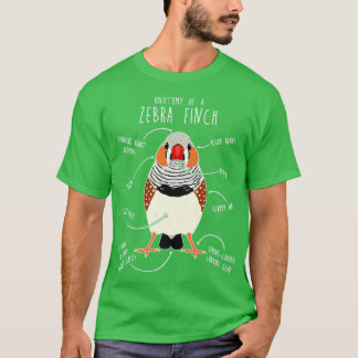 Zebra Finch-anatomie T-shirt