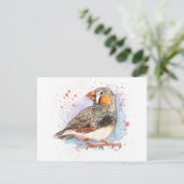Zebra Finch Briefkaart (Staand voorkant)