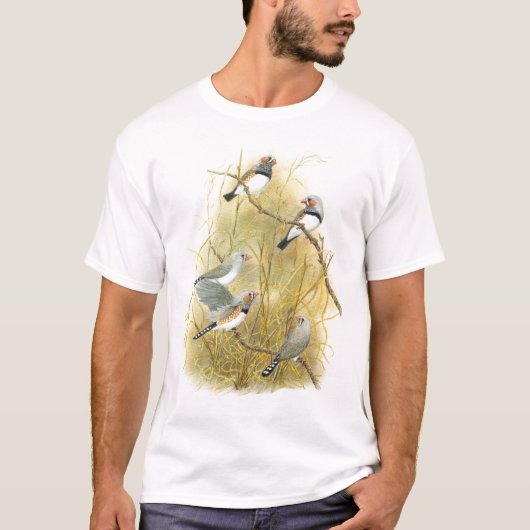 Zebra Finch Group - Taeniopygia guttata T-shirt (Voorkant)