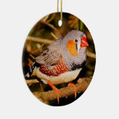 Zebra Finch Keramisch Ornament (Rechts)