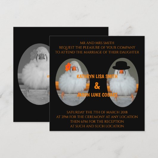 Zebra Finch met huwelijksaanzoek bruiloft Kaart (Voorkant / Achterkant)