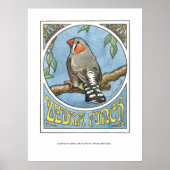 Zebra Finch Nouveau Poster (Voorkant)