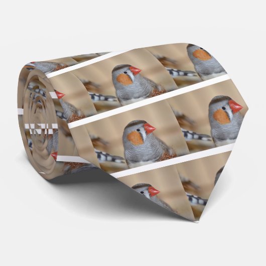 Zebra Finch Stropdas (Opgerold)