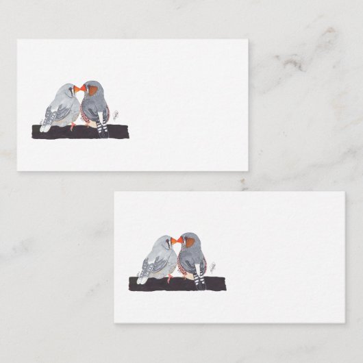 ZEBRA FINCH VISITEKAARTJE (Voorkant / Achterkant)