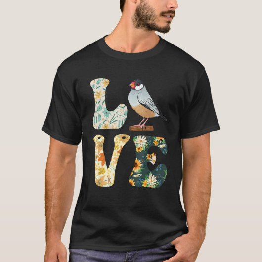 Zebra Finches LOVE Bird  Finches Bird Song T-shirt (Voorkant)