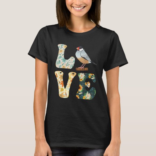 Zebra Finches LOVE Bird  Finches Bird Song T-shirt (Voorkant)