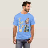 Zebra Finches LOVE Vogelliefhebbers Finches boy re T-shirt (Voorkant volledig)