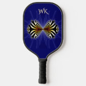 Zebra Fish Kiss Monogram Pickleball Paddle (Achterkant)