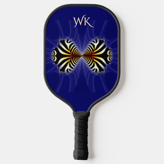 Zebra Fish Kiss Monogram Pickleball Paddle (Achterkant)