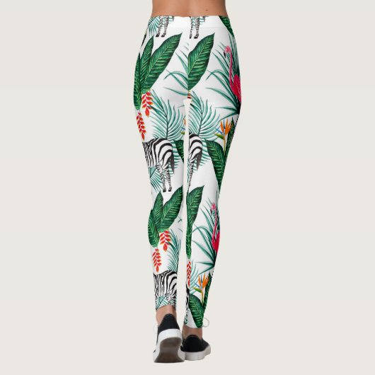 Zebra & Flamingo Leggings (Achterkant)