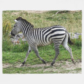 Zebra Fleece Blanket Deken (Voorkant (Horizontaal))