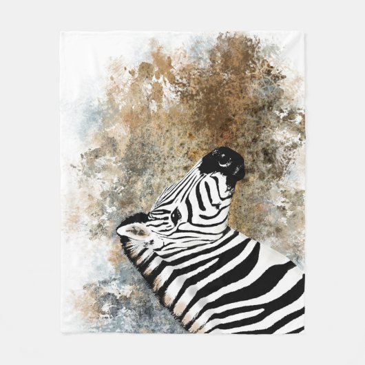 Zebra Fleece Deken (Voorkant)