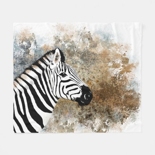 Zebra Fleece Deken (Voorkant (Horizontaal))