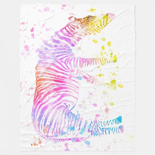 Zebra Fleece Deken (Voorkant)