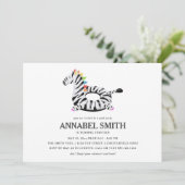 Zebra Float Birthday Pool Party Kaart (Staand voorkant)